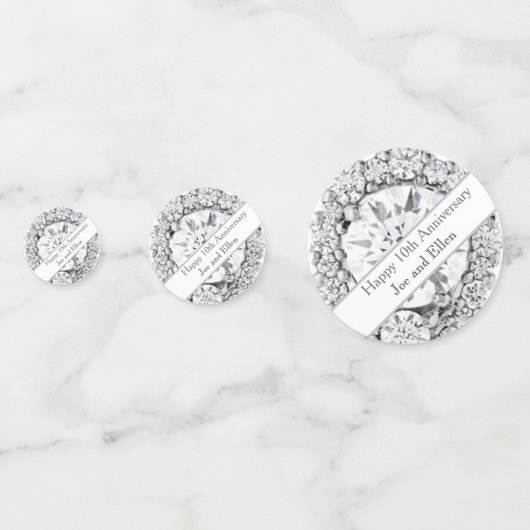 10e Jubileum voor bruiloft Confetti (Voorkanten)