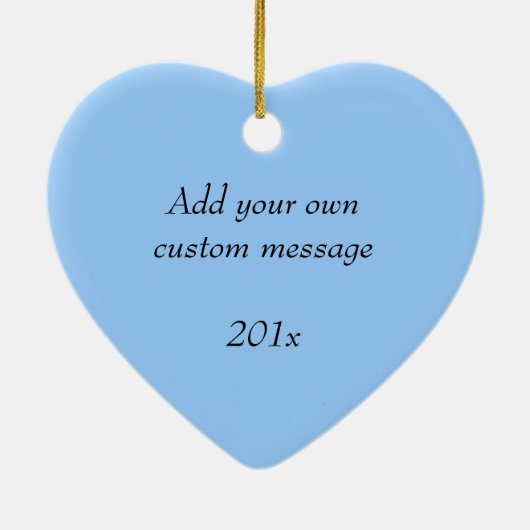 10e Jubileum voor bruiloft Foto Keramisch Ornament (Achterkant)