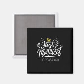 10e Jubileum voor bruiloft Magneet (Voorkant / Achterkant)