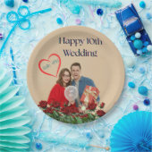 10e Jubileum voor bruiloft Papieren Bordje (Feest)