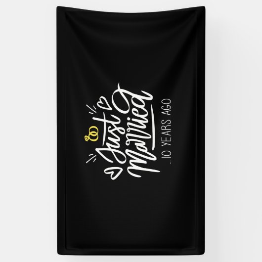 10e Jubileum voor bruiloft Spandoek (Verticaal)