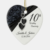 10e Jubileum voor onyx-fotoweddenschap met foto Keramisch Ornament (Rechts)