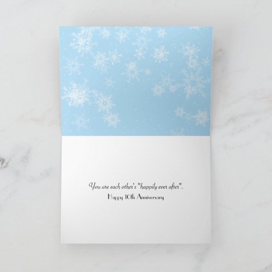 10e Jubileum Winter Heart Kaart (Binnen)