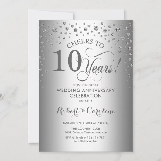 10e Jubileum - Zilver Kaart (Voorkant)