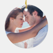 10e Jubileum | Zilveren Sparkle Photo Keramisch Ornament (Achterkant)