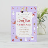 10e kerstdag Cute januari Kerstfeest Kaart (Staand voorkant)