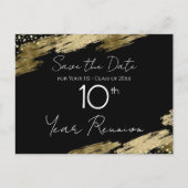 10e klas Reunion Black en Gold Elegant Briefkaart (Voorkant)