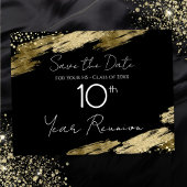 10e klas Reunion Black en Gold Elegant Briefkaart