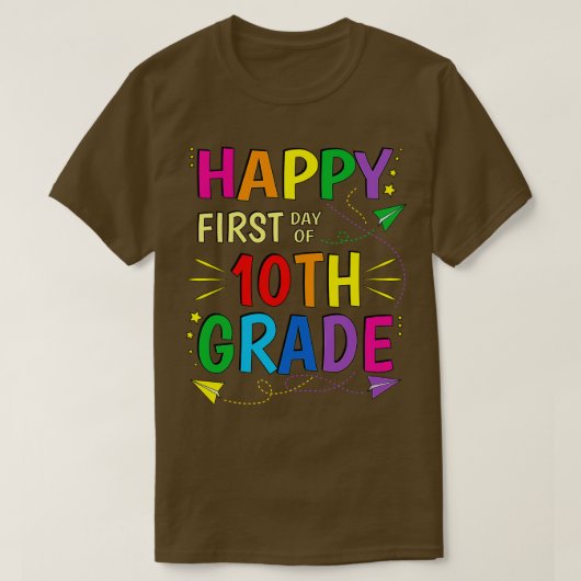 10e klas Tiende Terug naar School T-shirt (Design voorkant)