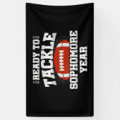 10e klas voetbal klaar om het nieuwe schooljaar aa spandoek (Verticaal)