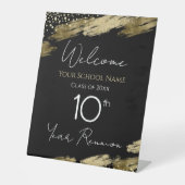 10e klasbord Welkome voetafdruk Reclamebord Met Voetstuk (Voorkant)