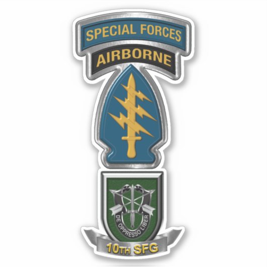 10e Luchtlandingstroepen Sticker (Voorkant)