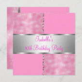 10e Meisjes op zaterdag Pink White Flower 2 Kaart (Voorkant / Achterkant)