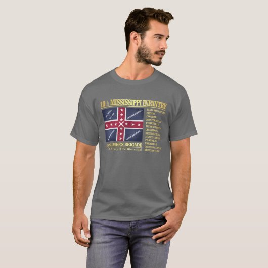 10e Mississippi Infantry (BA2) T-shirt (Voorkant volledig)