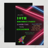 10e Neon Birthday Laser Label Party (Voorkant / Achterkant)