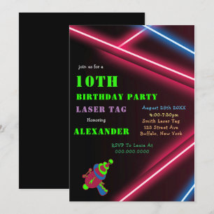 10e Neon Birthday Laser Label Party