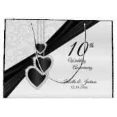 10e onyx en Jubileum met witte bruiloft - Groot Large Cadeautasje (Achterkant)