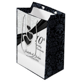 10e onyx en White Wedding Jubileum Medium Cadeauzakje