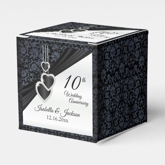 10e onyx Wedding Jubileum Bedankdoosjes (Voorkant Zijde)