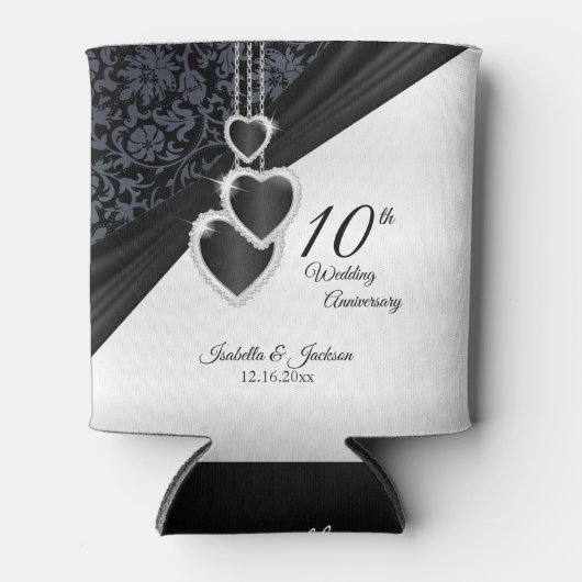 10e onyx Wedding Jubileum Blikjeskoeler (Voorkant)