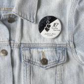 10e onyx Wedding Jubileum Design Ronde Button 5,7 Cm (In situ)