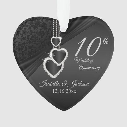 10e onyx Wedding Jubileum Keepomwille Design 2 Ornament (voorkant)