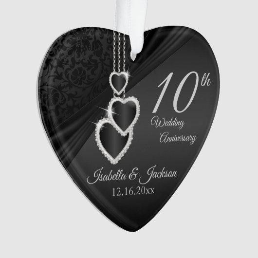 10e onyx Wedding Jubileum Keepomwille Design 2 Ornament (voorkant)