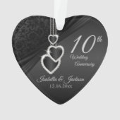 10e onyx Wedding Jubileum Keepomwille Design 2 Ornament (achterkant)