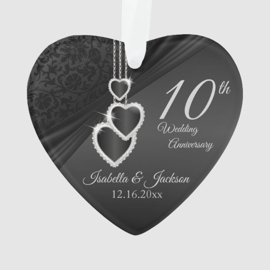 10e onyx Wedding Jubileum Keepomwille Design 2 Ornament (achterkant)