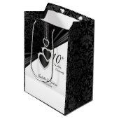 10e onyx Wedding Jubileum - Medium Cadeauzakje (Voorkant Gekanteld)