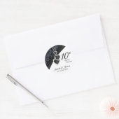 10e onyx Wedding Jubileum Ronde Sticker (Envelop)