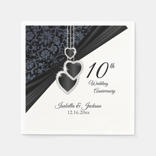 10e onyx Wedding Jubileum Servet (Voorkant)