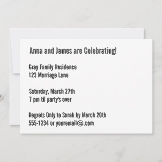 10e partij bij het Jubileum | 10 jaar samen Kaart (Achterkant)