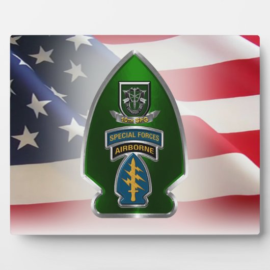 10e Plaque Special Forces Group (AIRBORNE) Fotoplaat (Voorkant)
