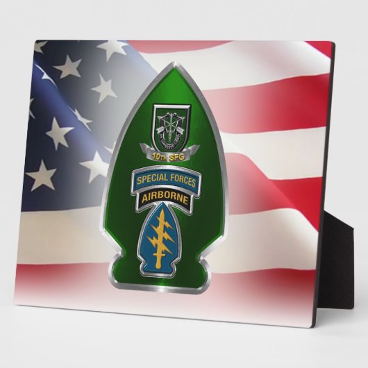 10e Plaque Special Forces Group (AIRBORNE) Fotoplaat (Zijkant)