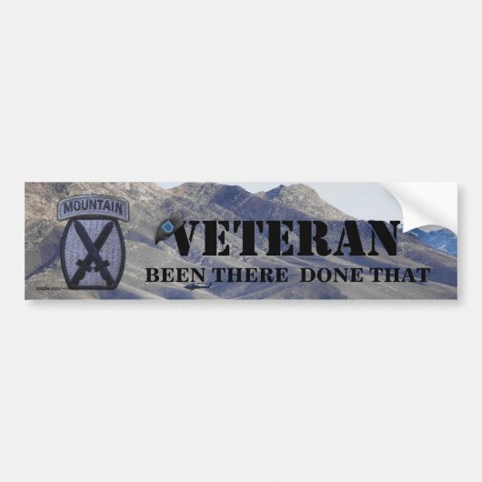 10e pleister voor de bergdivisie bumper sticker (Voorkant)