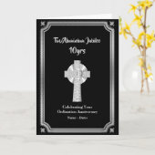 10e Priesterwijding Jubileum Tin Aluminium Kaart (Gele Bloem)