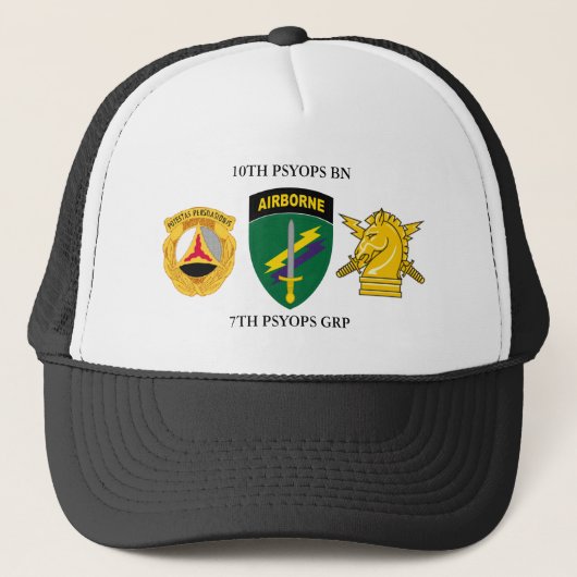 10E PSYOPS BATTALION 7E PSYOPS GROEP TRUCKER PET (Voorkant)