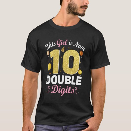 10e py Dit is nu 10 dubbele cijfers T-shirt (Voorkant)