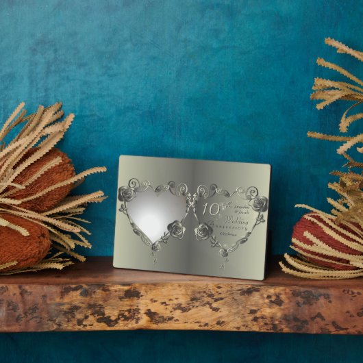 10e Roos digitaal Afbeelding Lijst Jubileum Fotoplaat (Zijkant)