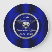 10e Royal Blue Silver Wedding Jubileum Large C