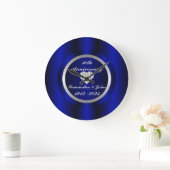 10e Royal Blue Silver Wedding Jubileum Large C Grote Klok (Huis)