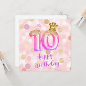 10e Roze Paarse Gold-betaalkaart Kaart (Voorkant / Achterkant in situ)