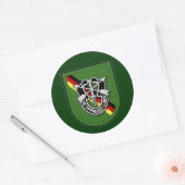 10e SFG-A 7 Duitsland Ronde Sticker (Envelop)