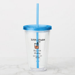 10e shake 10e gelukkige verjaardag milkshake krabb acryl drinkbeker