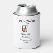 10e shake 10e gelukkige verjaardag milkshake krabb blikjeskoeler (Blikje Voorkant)