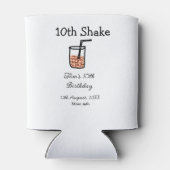 10e shake 10e gelukkige verjaardag milkshake krabb blikjeskoeler (Achterkant)