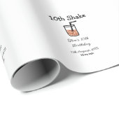 10e shake 10e gelukkige verjaardag milkshake krabb cadeaupapier (Rol Hoek)