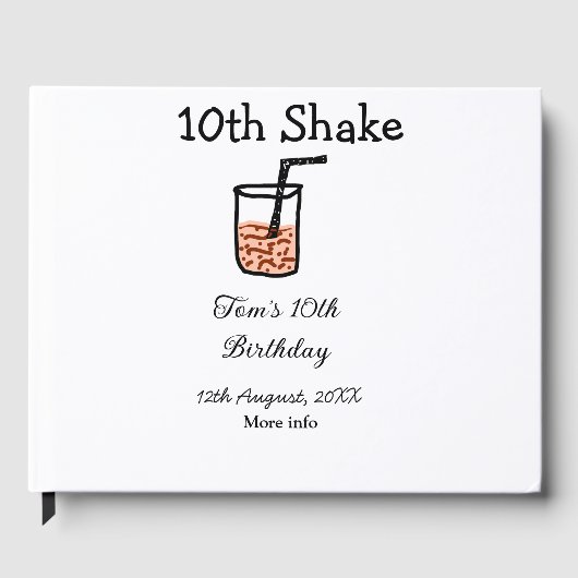 10e shake 10e gelukkige verjaardag milkshake krabb gastenboek (Voorkant)