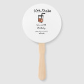 10e shake 10e gelukkige verjaardag milkshake krabb handwaaier (Achterkant)